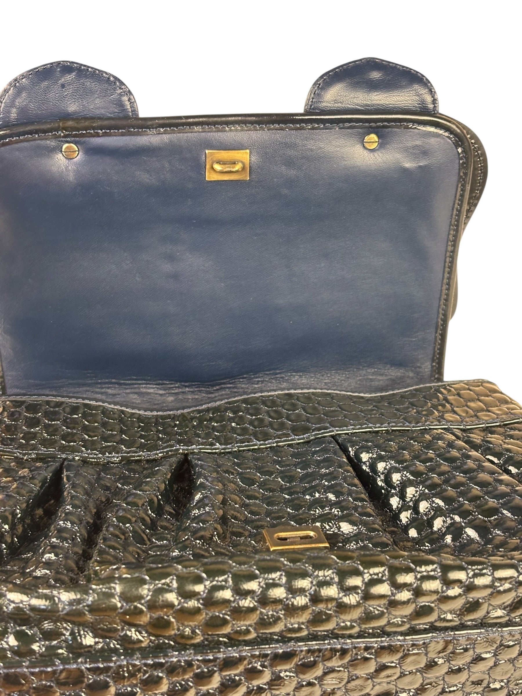Fendi Patent Leather Romanesque B Buckle Bag