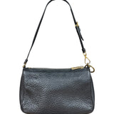Prada Black Pebbled Leather Pochette