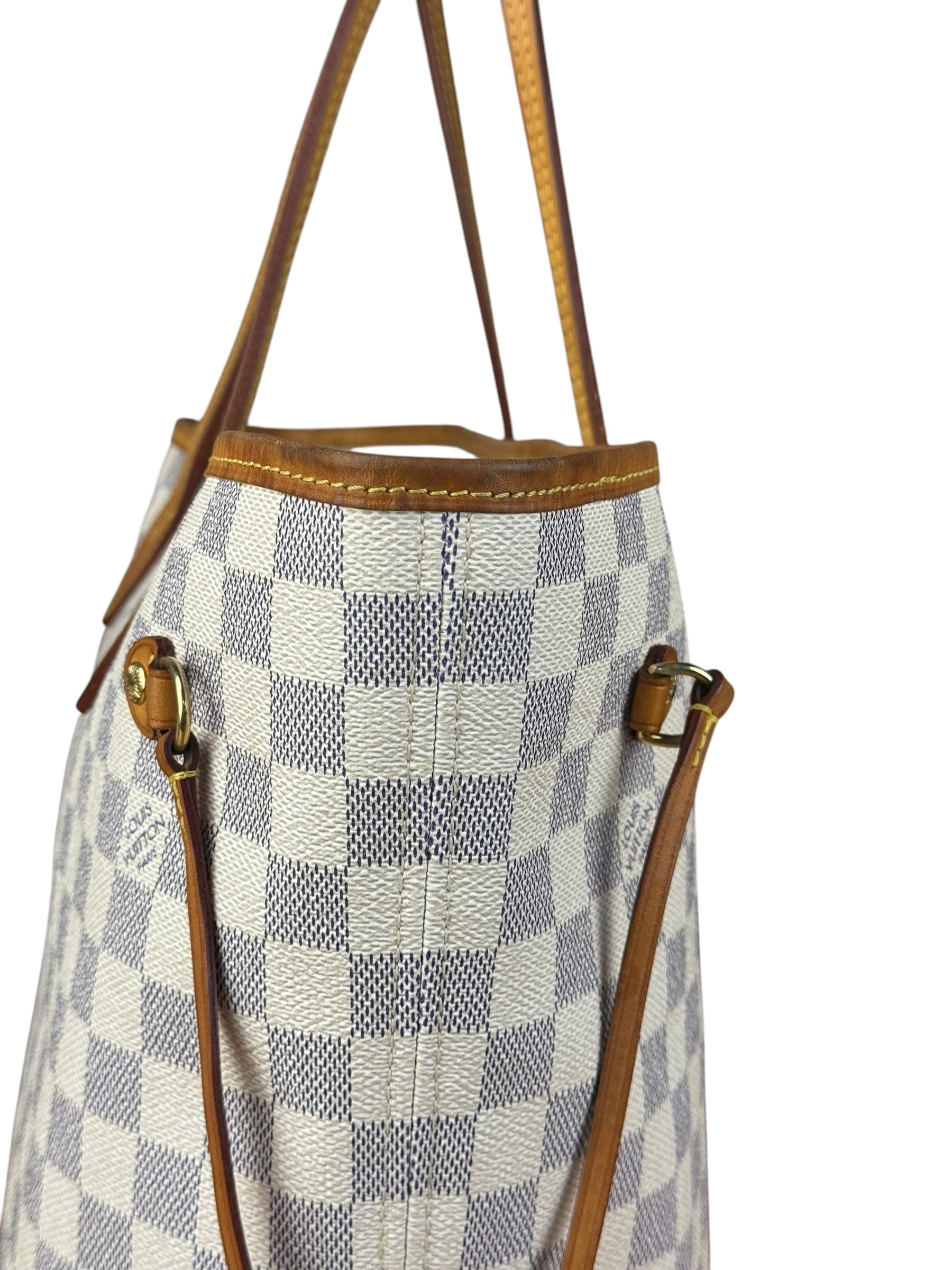 Louis Vuitton Damier Azur Neverfull MM w/ Pouch