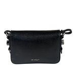 Off-White Black/White Leather Binder Clip Crossbody Bag