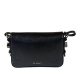 Off-White Black/White Leather Binder Clip Crossbody Bag