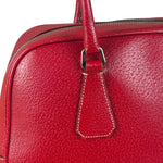 Prada Red Leather Bowling Shoulder Bag