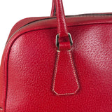 Prada Red Leather Bowling Shoulder Bag