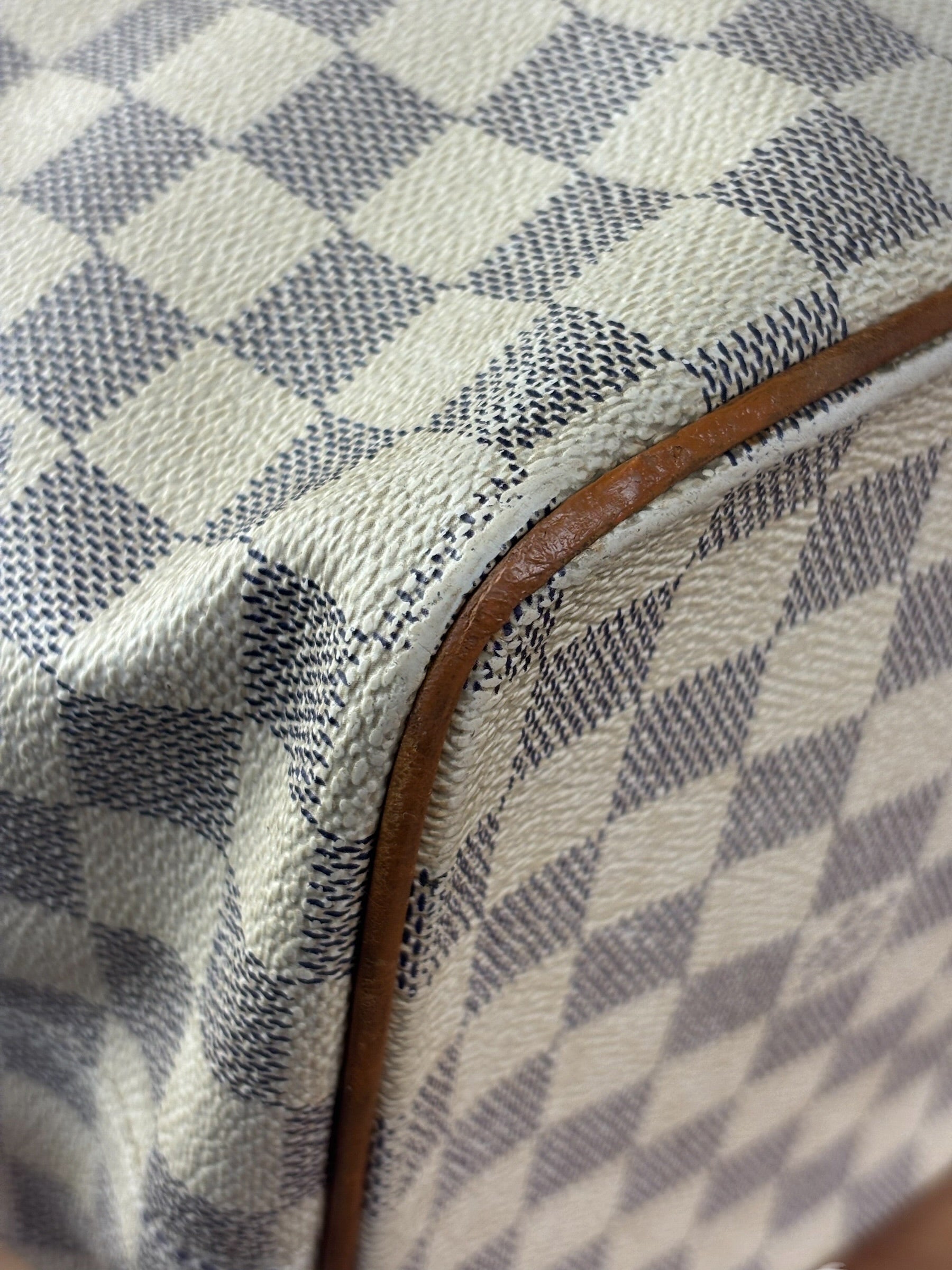 Louis Vuitton Vintage Monogram Damier Azur Saleya Shoulder Tote Bag