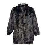 Vintage Black Fur Mid Length Coat