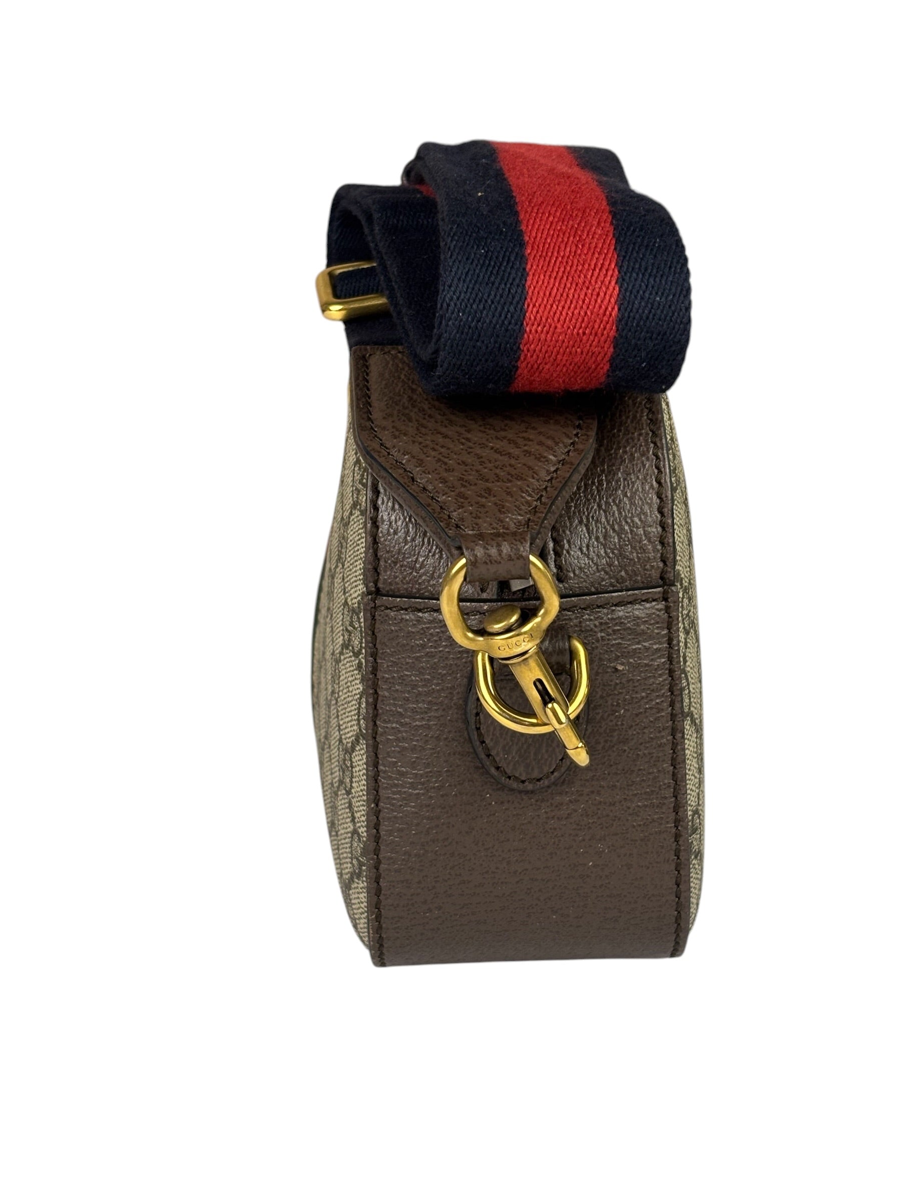 Gucci Beige GG Supreme Ophidia Camera Bag