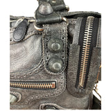 Balenciaga Dark Grey Covered Brogues City Bag