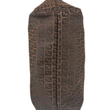 Fendi FF Vintage Brown Zucca Print Zip Shoulder Tote