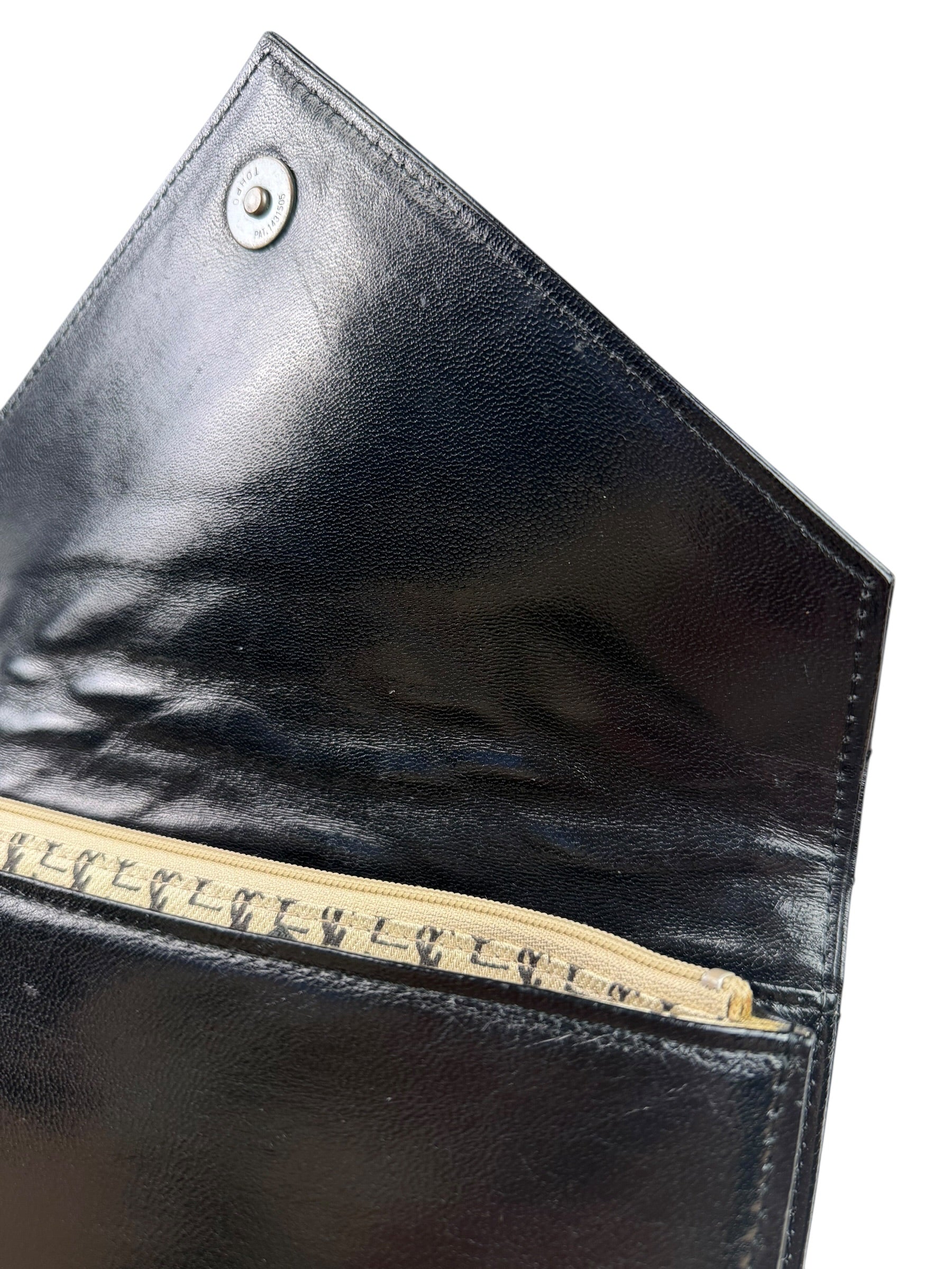 Yves Saint Laurent Black Quilted Leather Clutch
