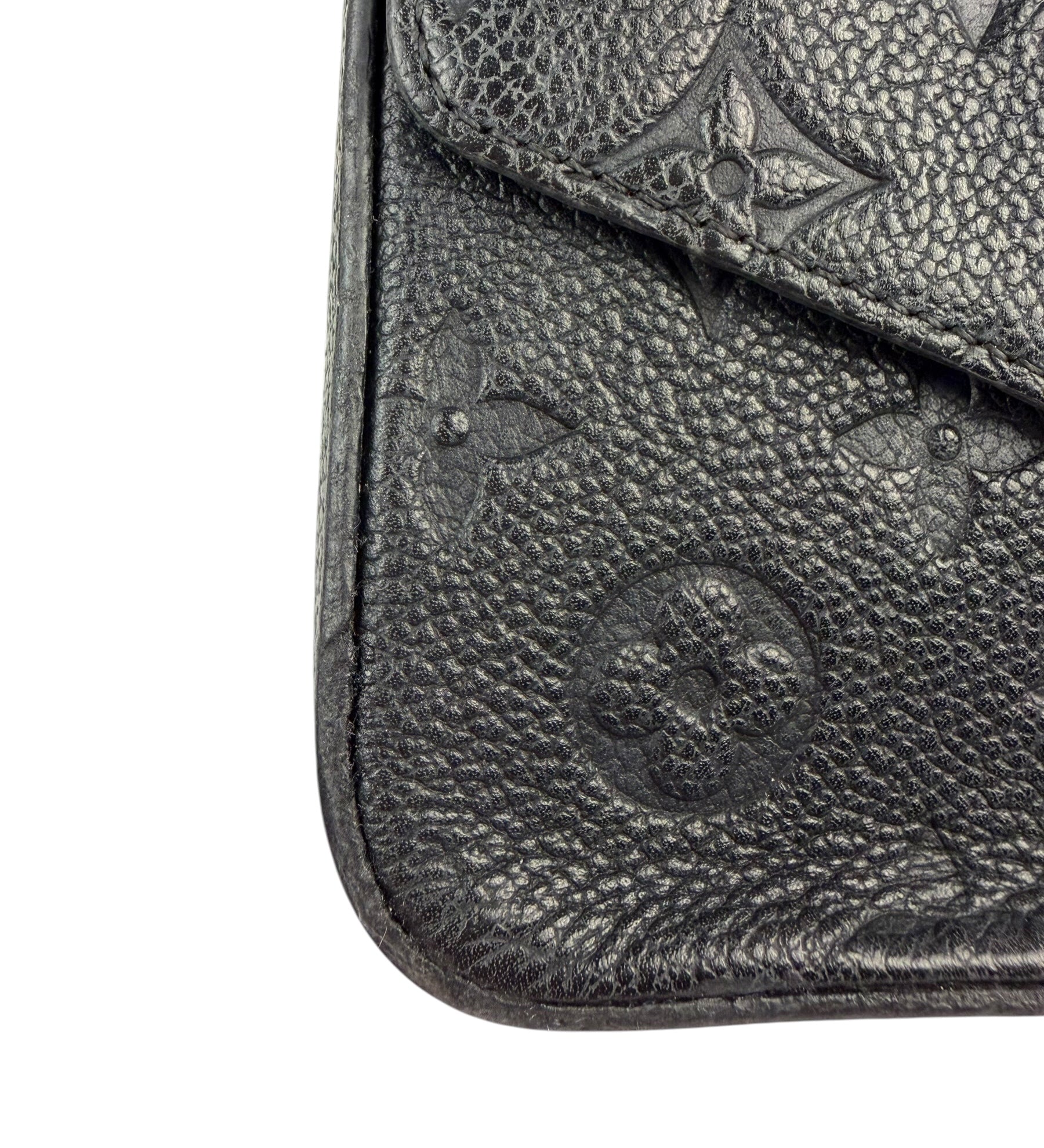 Louis Vuitton Black Leather Monogram Felicie Pochette