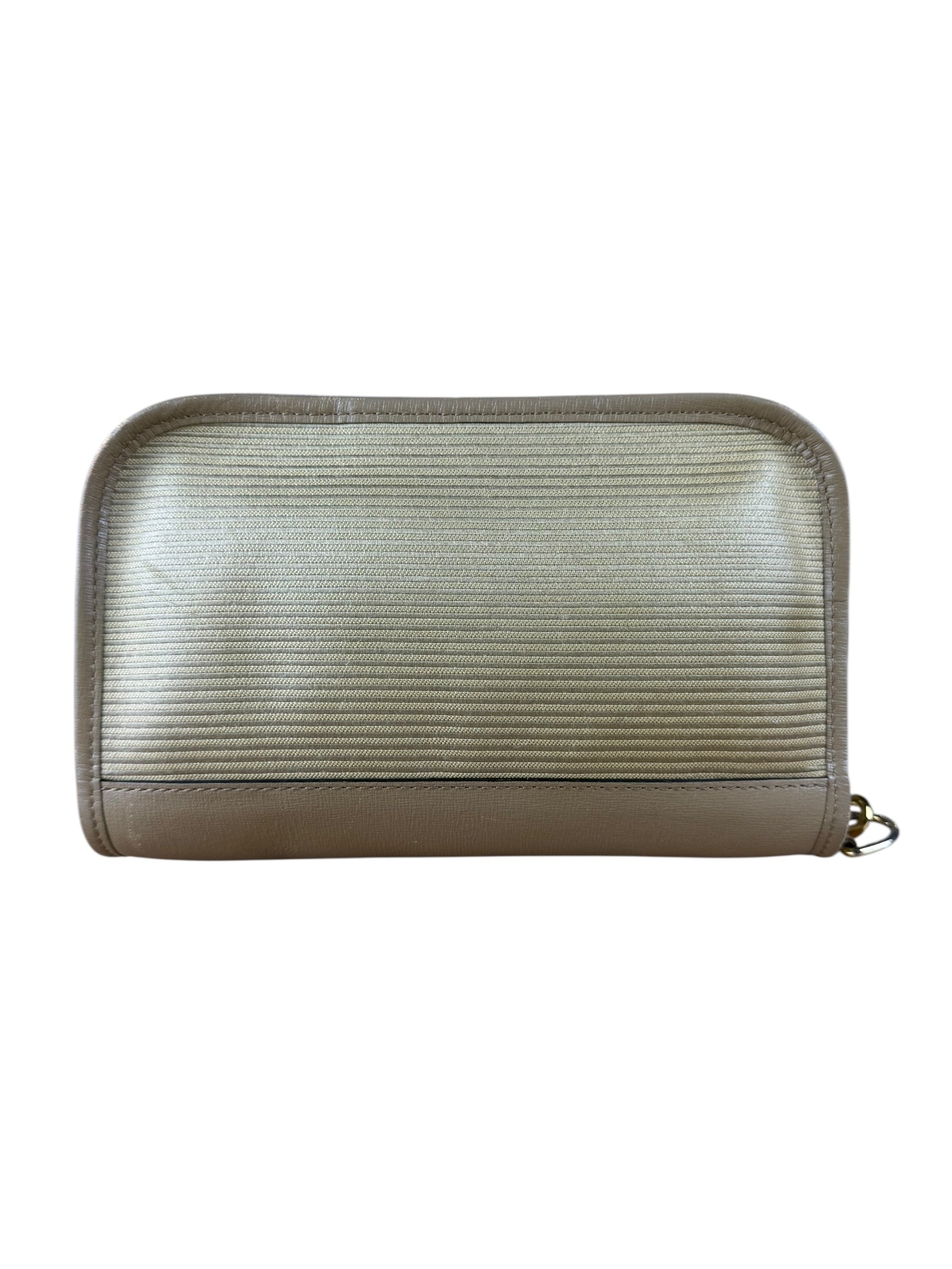 YSL Vintage Grey Leather Travel Pouch