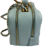 Chanel Light Blue Quilted Lambskin Top Handle Vanity Case 2019