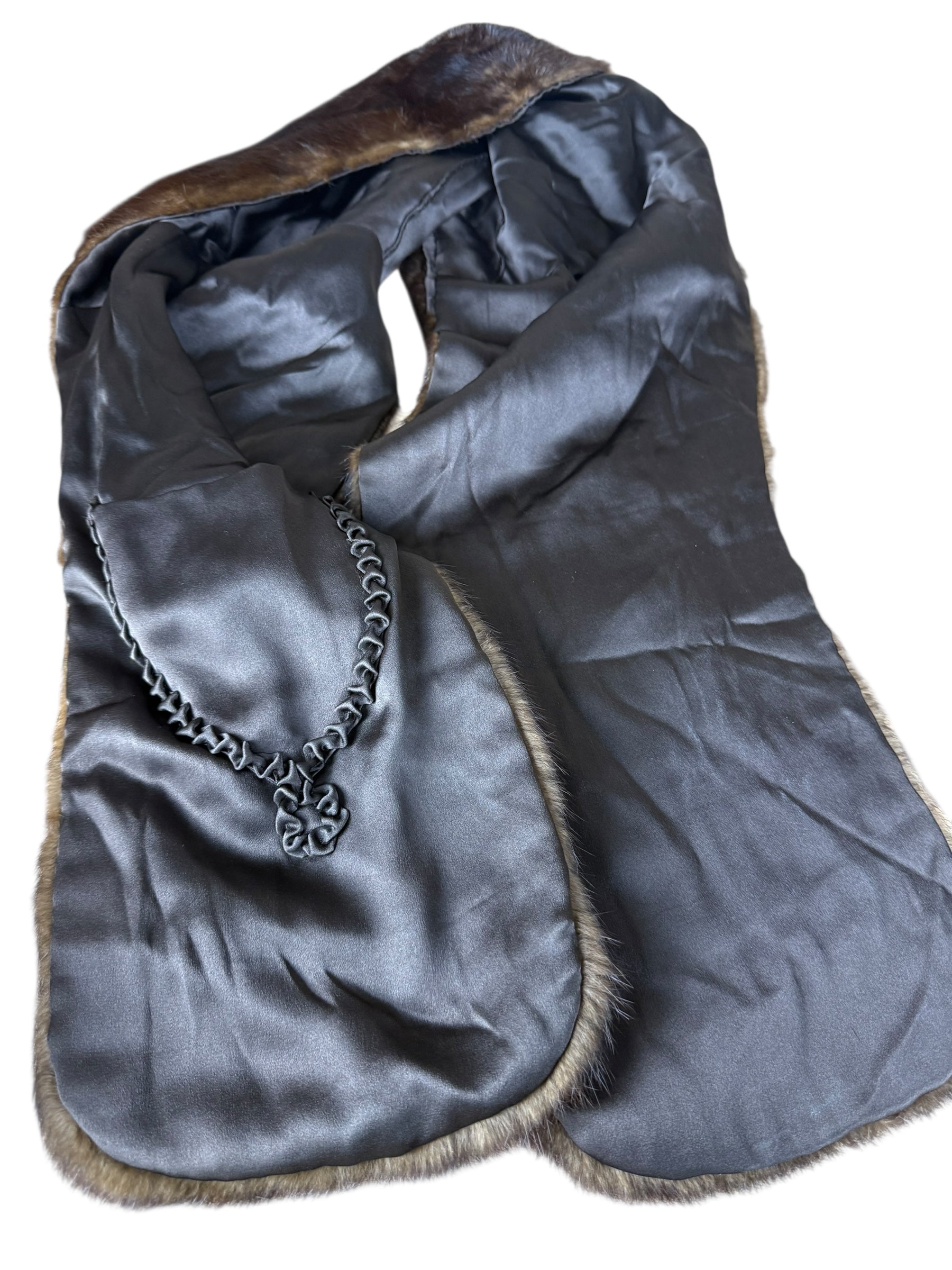 Mitsukoshi Vintage Brown Fur Shawl