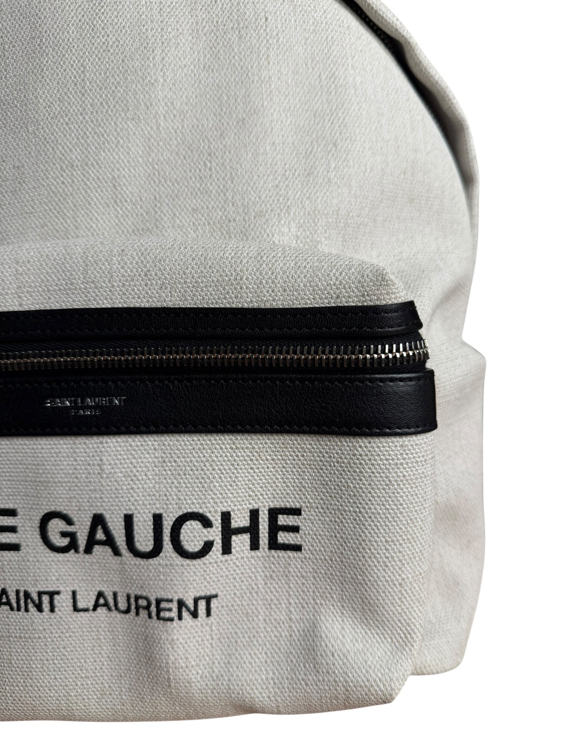 Saint Laurent Mini Canvas Rive Gauche City Backpack