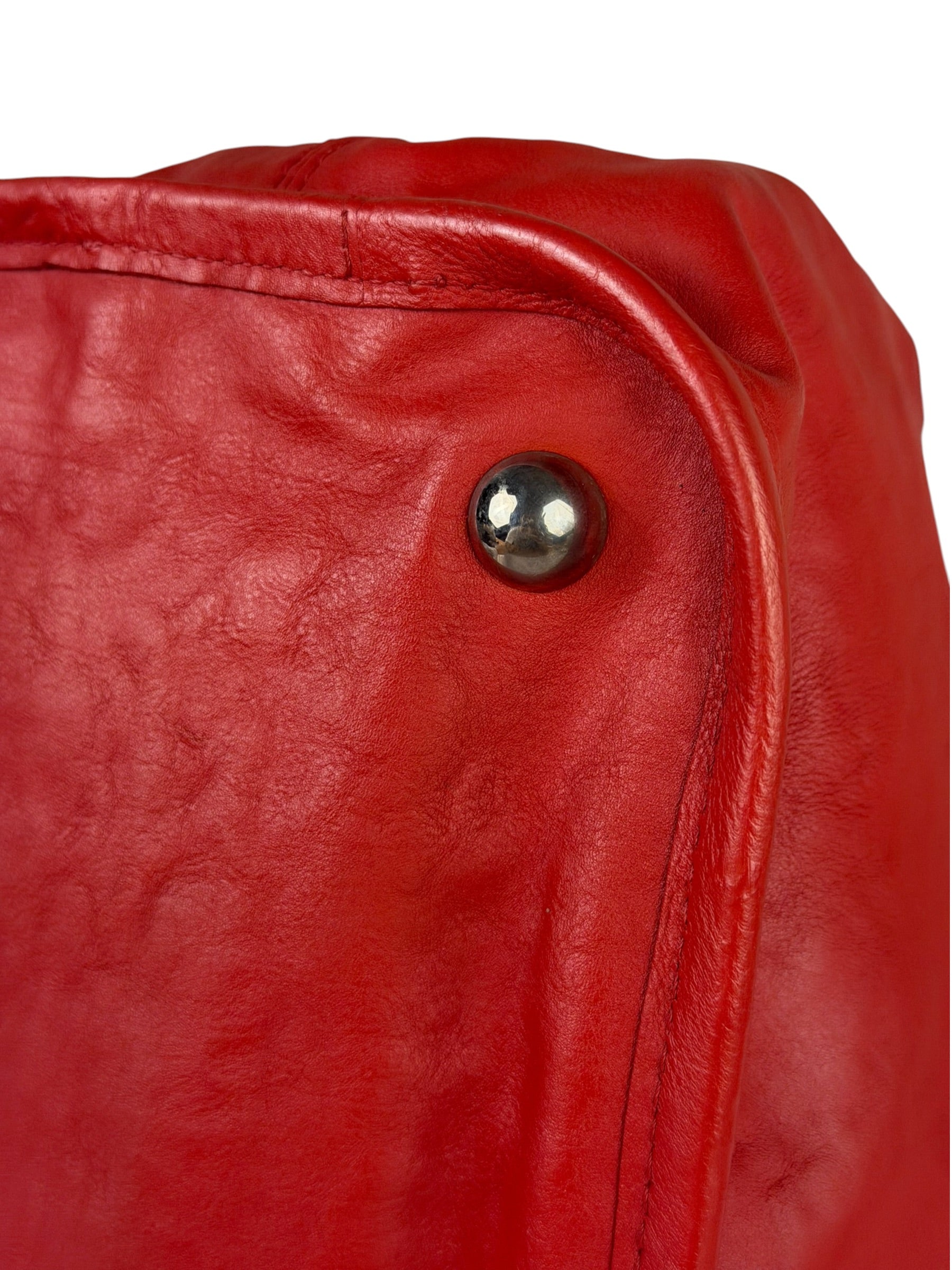 Chanel Red Quilted Leather Natural Beauty Chain Tote 2010