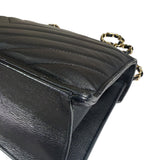 Chanel Black Calfskin Chevron Envelop Flap Bag 2019