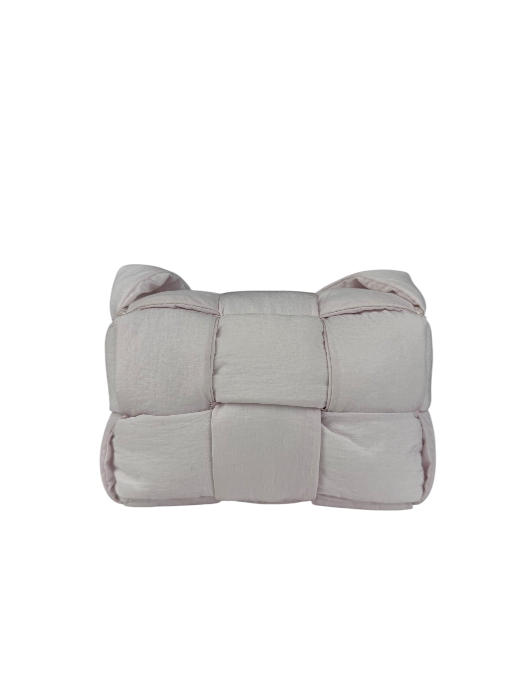 Bottega Veneta Light Pink Mini Padded Nylon Cassette Bag