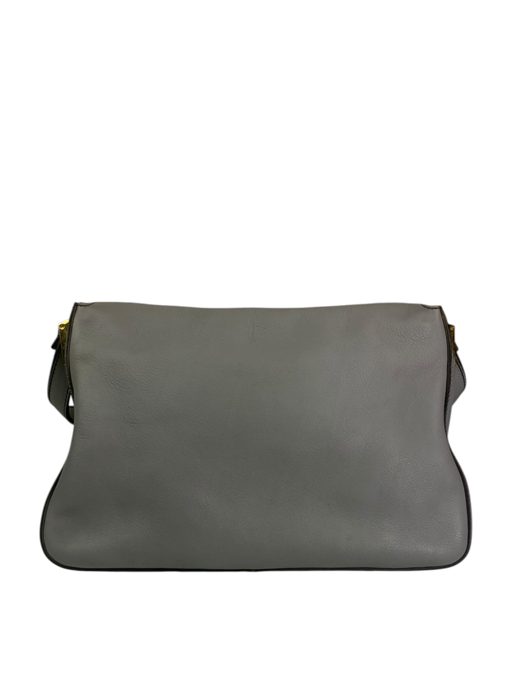 Fendi Grey Leather Shoulder Bag