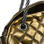 Chanel Metallic Gold Patent Leather Just Medemoiselle Bowling Bag 2011