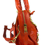 Balenciaga Red Leather Mini City Bag