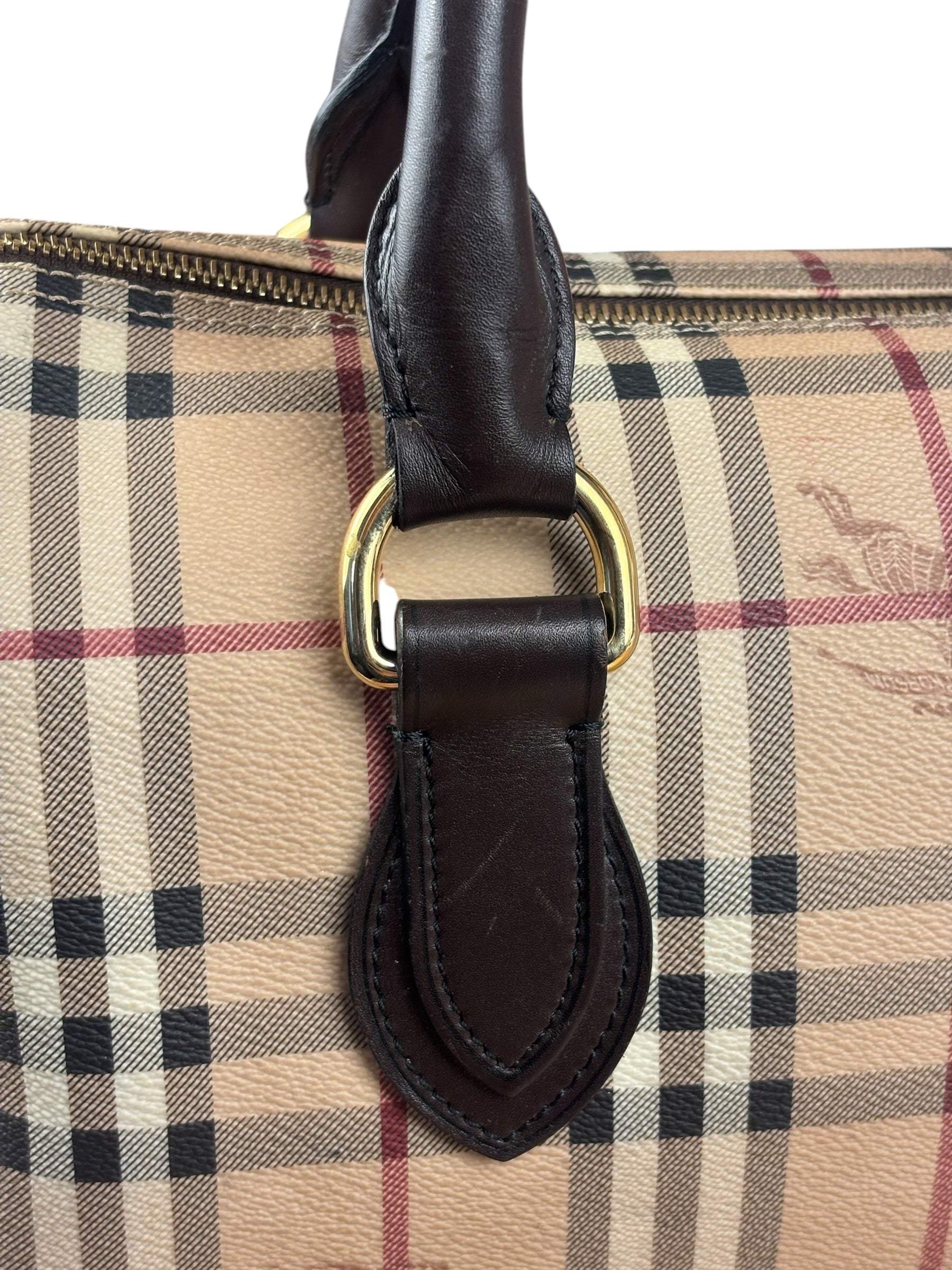 Burberry Vintage House Check Haymarkett Chester Bowling Handbag