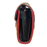 Gucci Stripped Multicolor Marmont Wallet on Chain