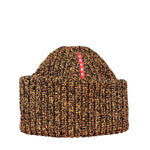 Prada Knit Polyester Black/Orange Beanie