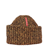 Prada Knit Polyester Black/Orange Beanie