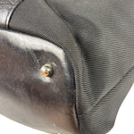 Gucci Black Nylon/Leather Trim Bamboo Top Handle Tote