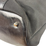 Gucci Black Nylon/Leather Trim Bamboo Top Handle Tote