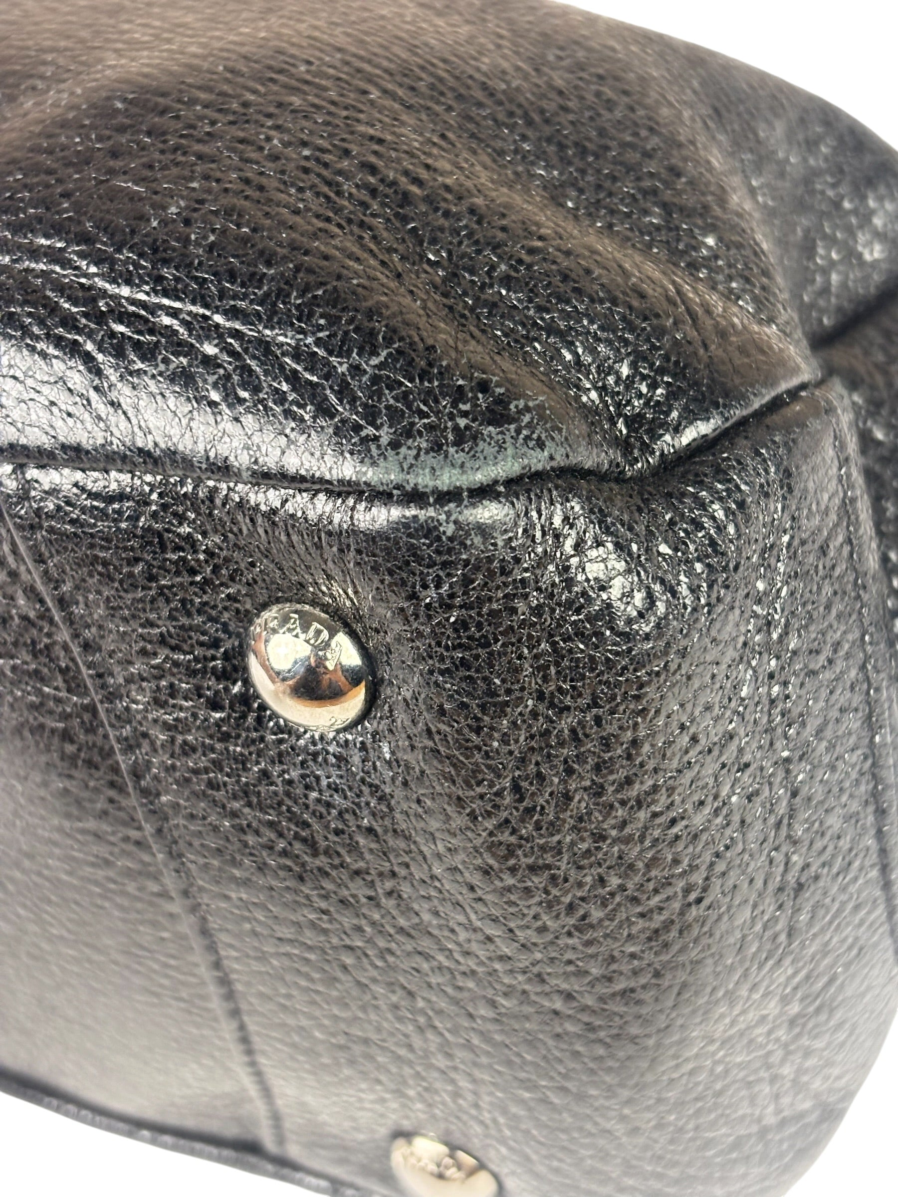 Prada Black Leather Shoulder Bag