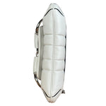 Gucci White Quilted Metelasse Leather Horsebit Chain Shoulder Bag