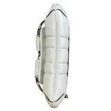 Gucci White Quilted Metelasse Leather Horsebit Chain Shoulder Bag