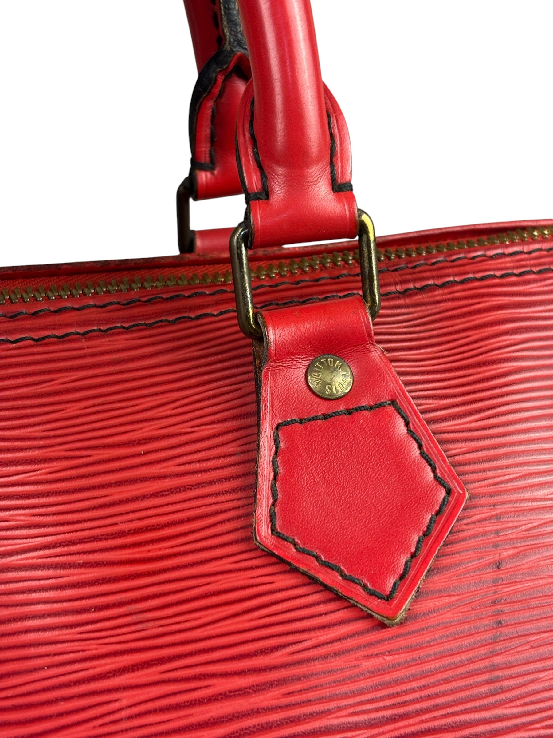 Louis Vuitton Red Epi Leather Speedy 25
