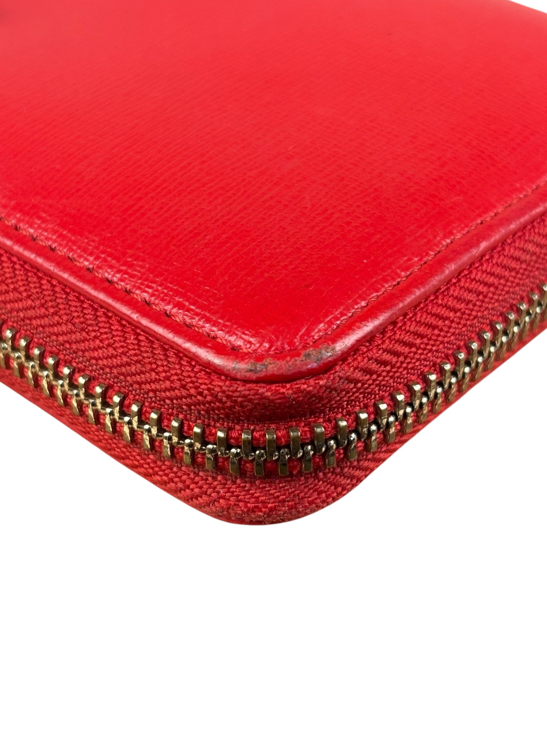 Vivienne Westwood Red Long Zip Orb Wallet