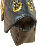 Gucci Black Leather Marmont Shoulder Bag