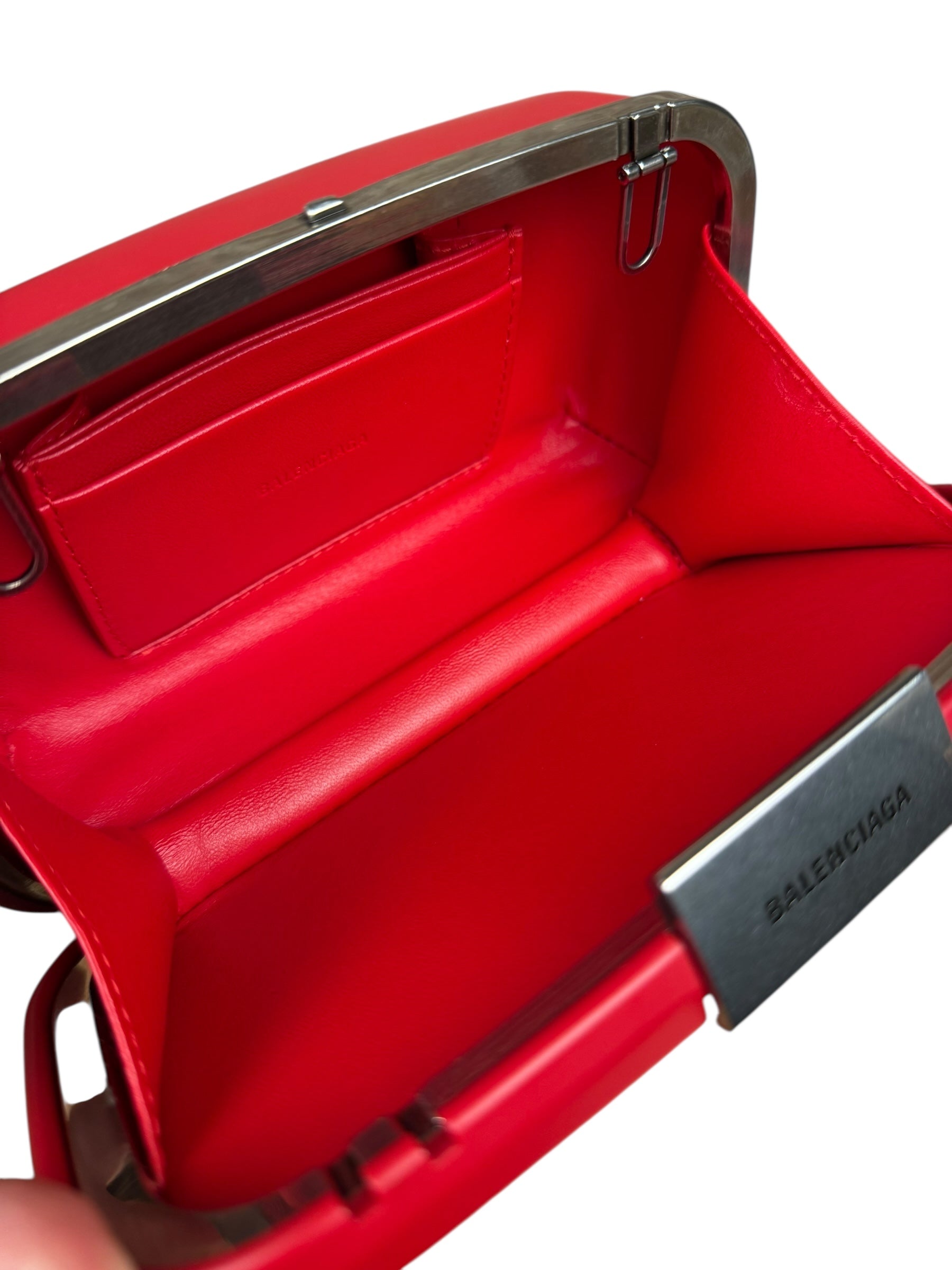 Balenciaga Lunch Box Logo Clutch