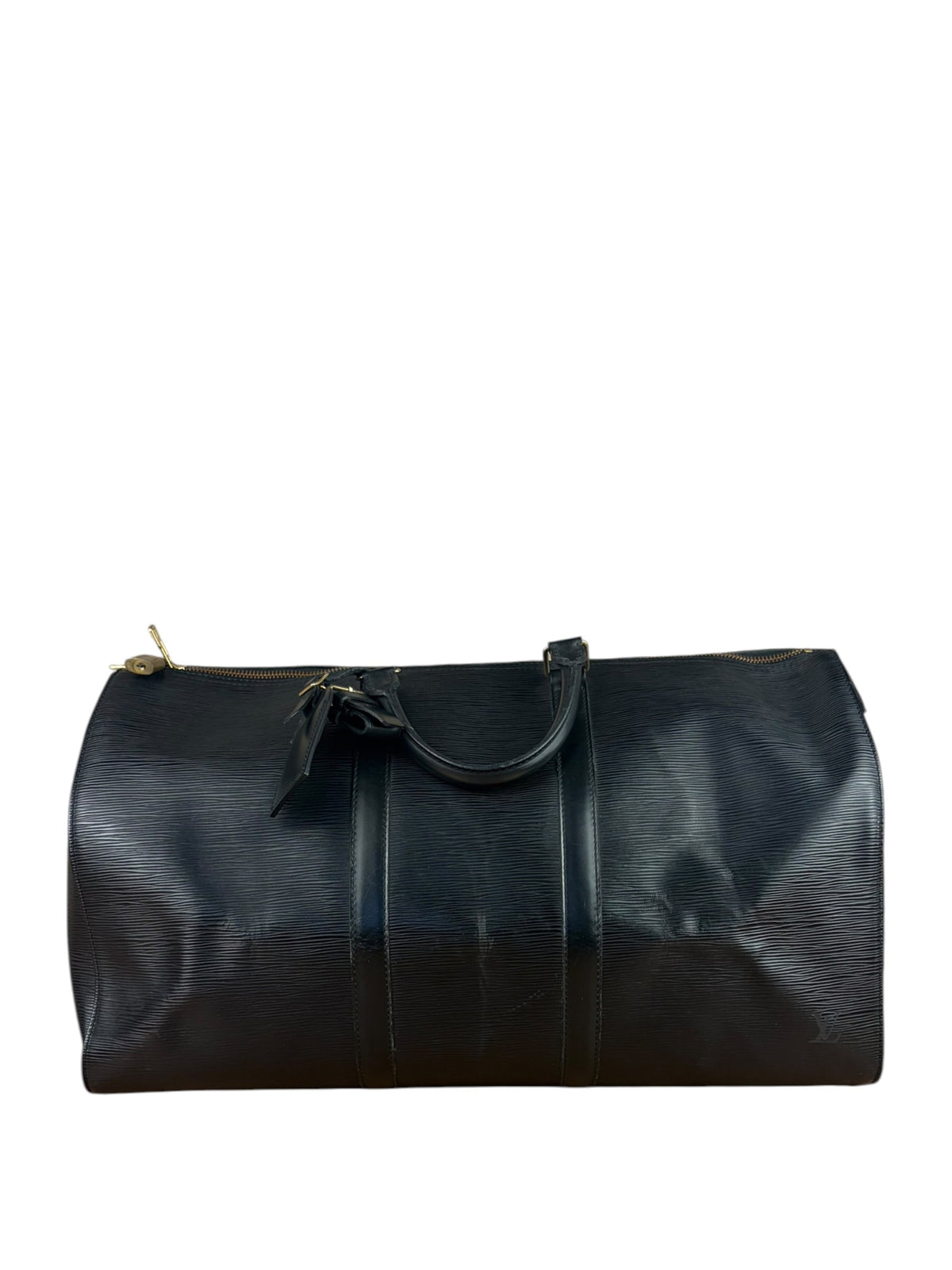 Louis Vuitton Black Epi Leather Keepall 50
