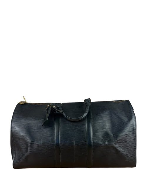 Louis Vuitton Black Epi Leather Keepall 50