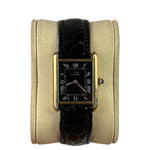 Cartier Must De Tank Black Roman Dial 1970's