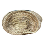Loewe White Leather Raffia Basket Bag