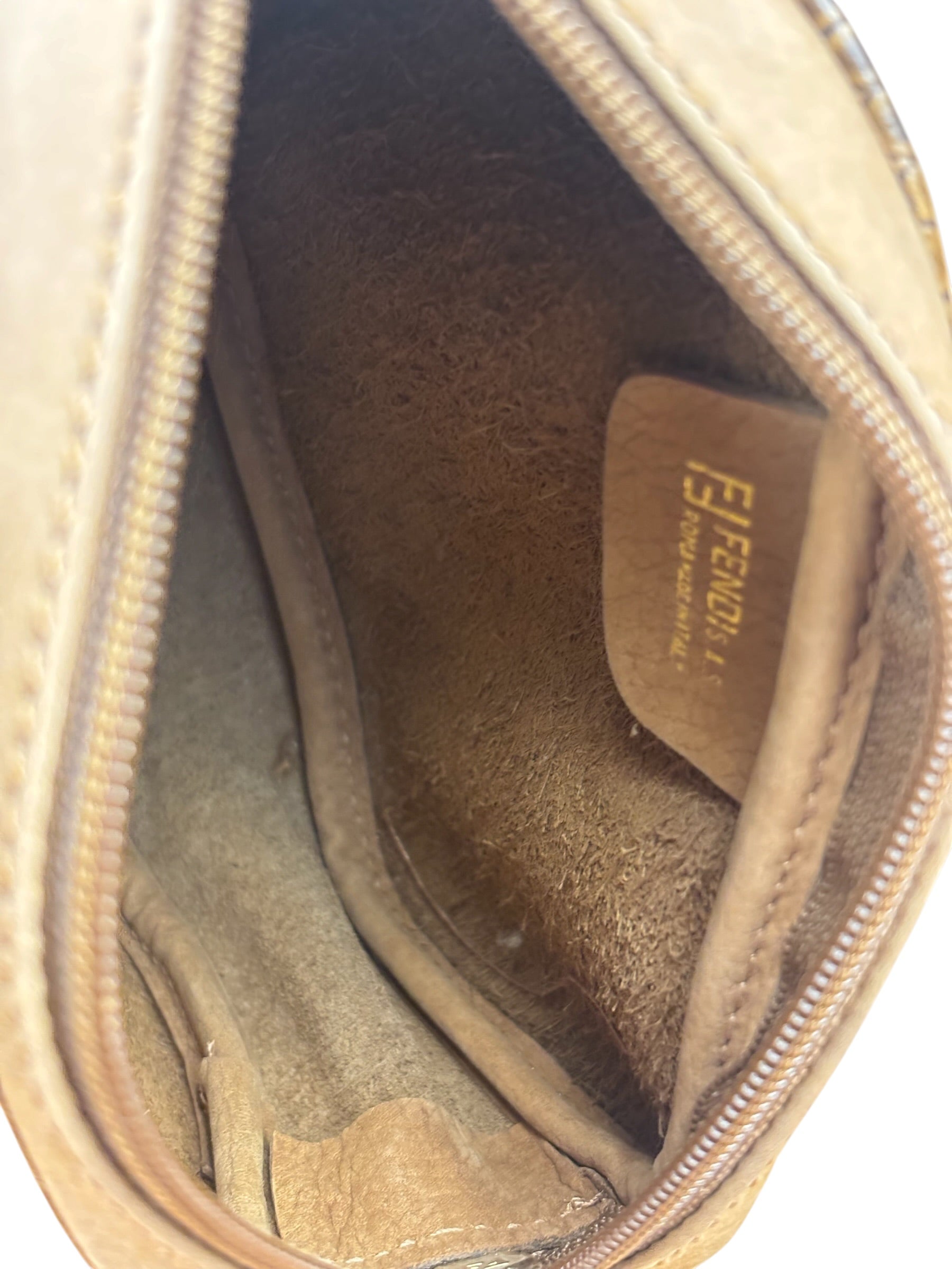 Fendi Vintage Brown Janus Crossbody Bag