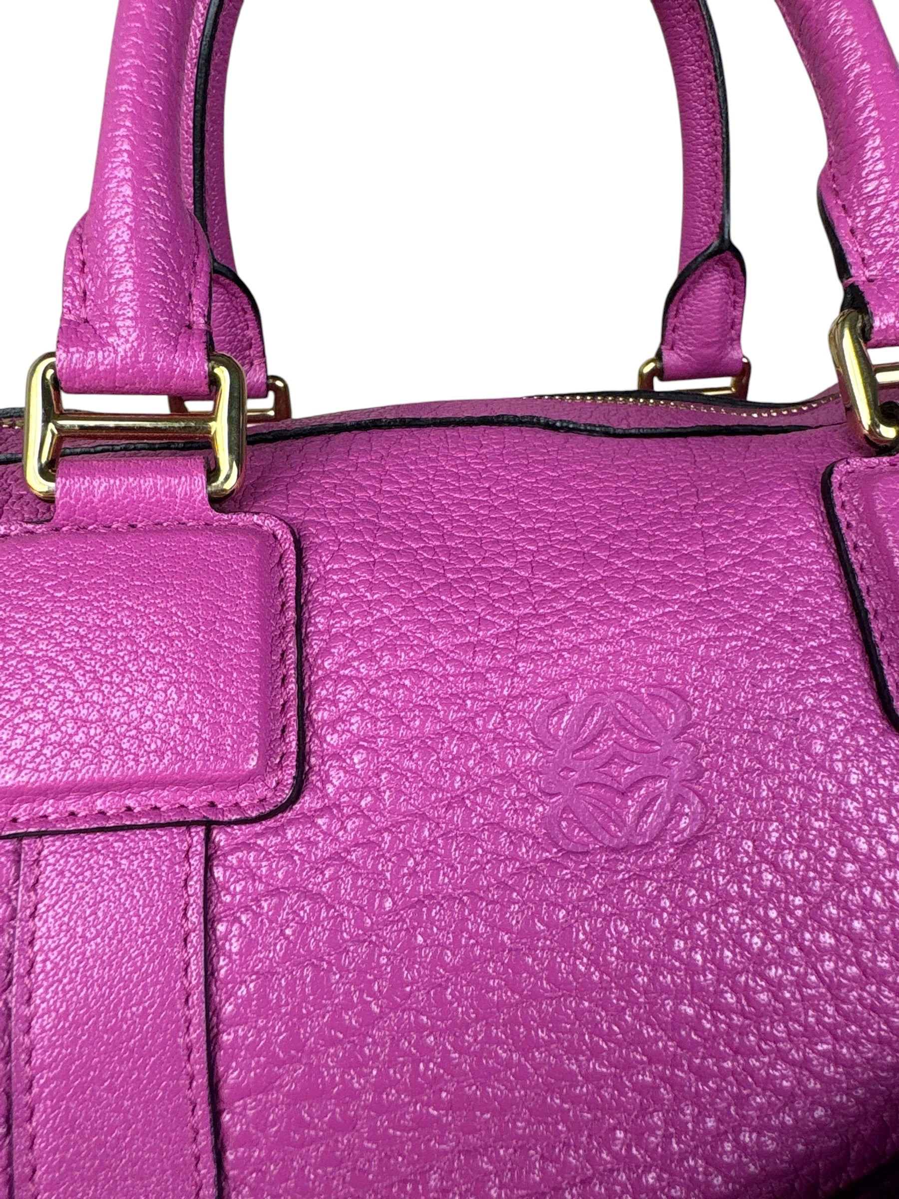 Loewe Vintage Pink Pebbled Leather Mini Boston Bag