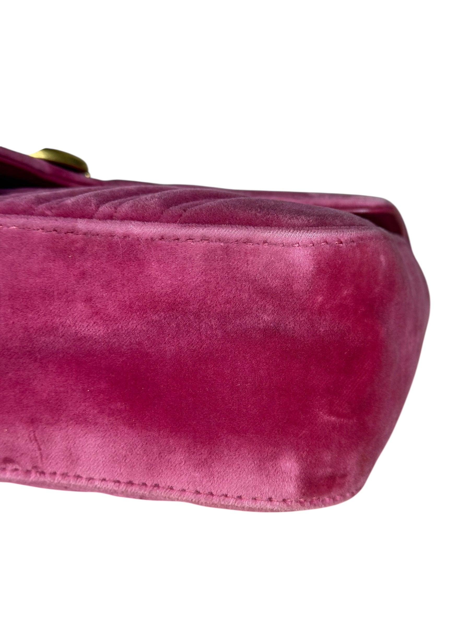 Gucci GG Marmont Pink Velour Chain Bag