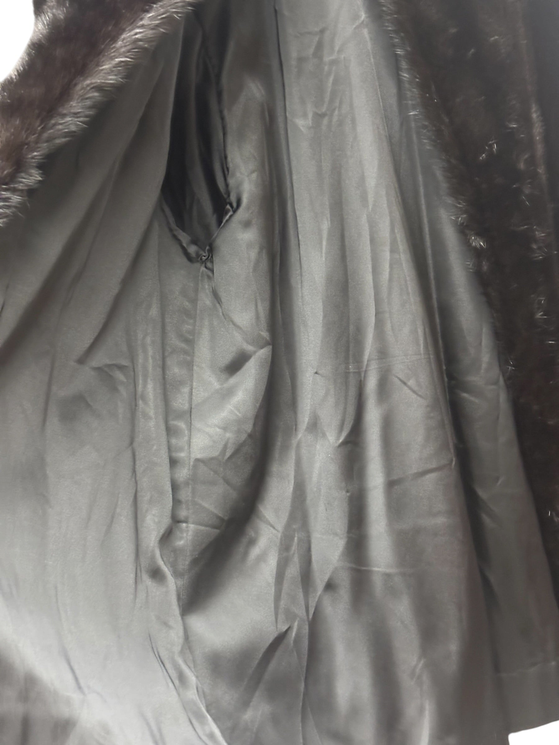 Vintage Black Mink Fur Coat