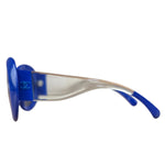 Chanel Vintage Blue Round Frame Sunglasses