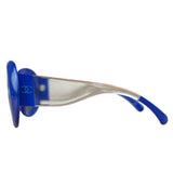 Chanel Vintage Blue Round Frame Sunglasses