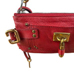 Chloe Red Leather Mini Paddington Pochette