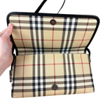 Burberrys Nova Check Flap Shoulder Bag