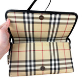Burberrys Nova Check Flap Shoulder Bag